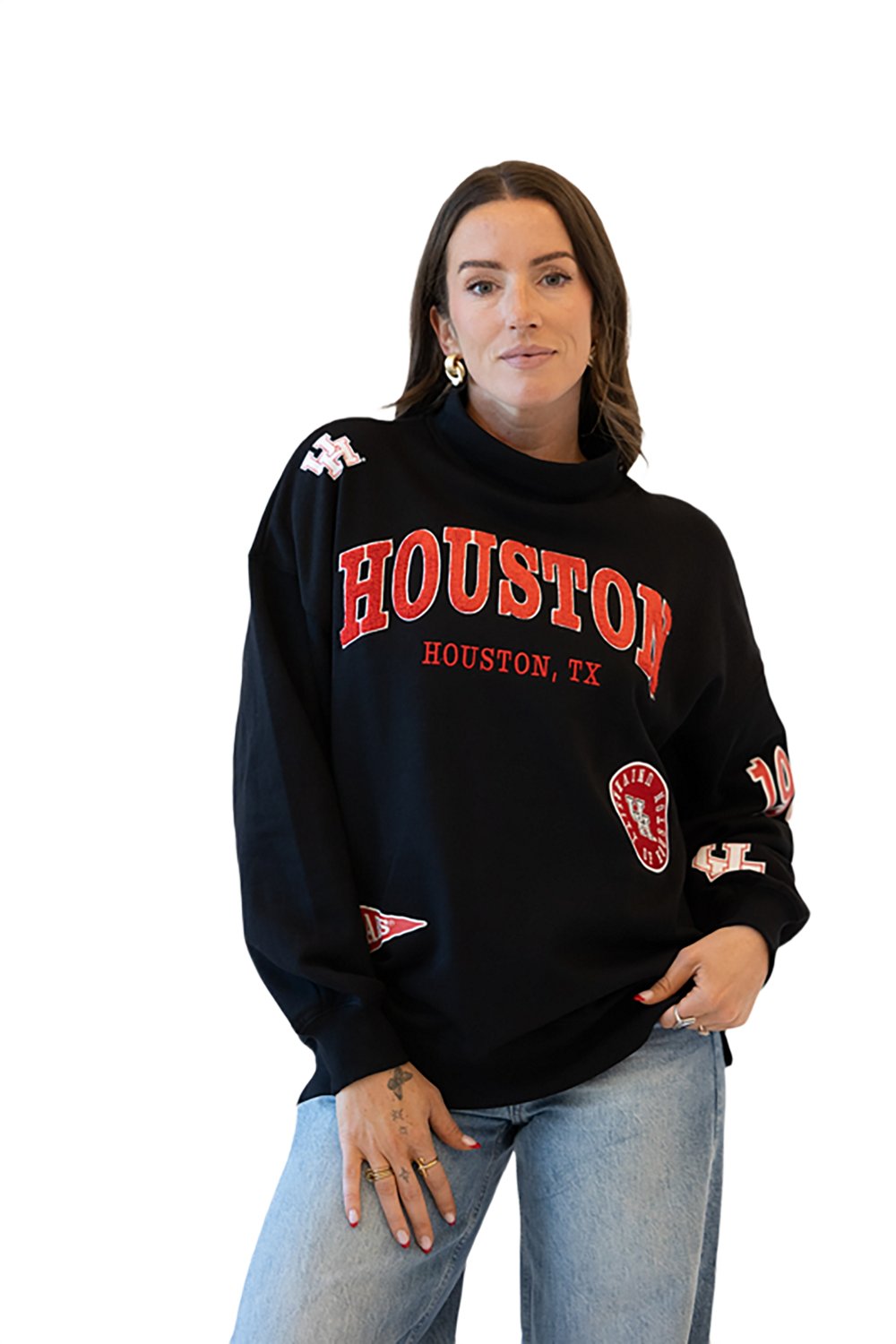 Gameday Social Women’s University of Houston All Over Scatter Long Sleeve Crew