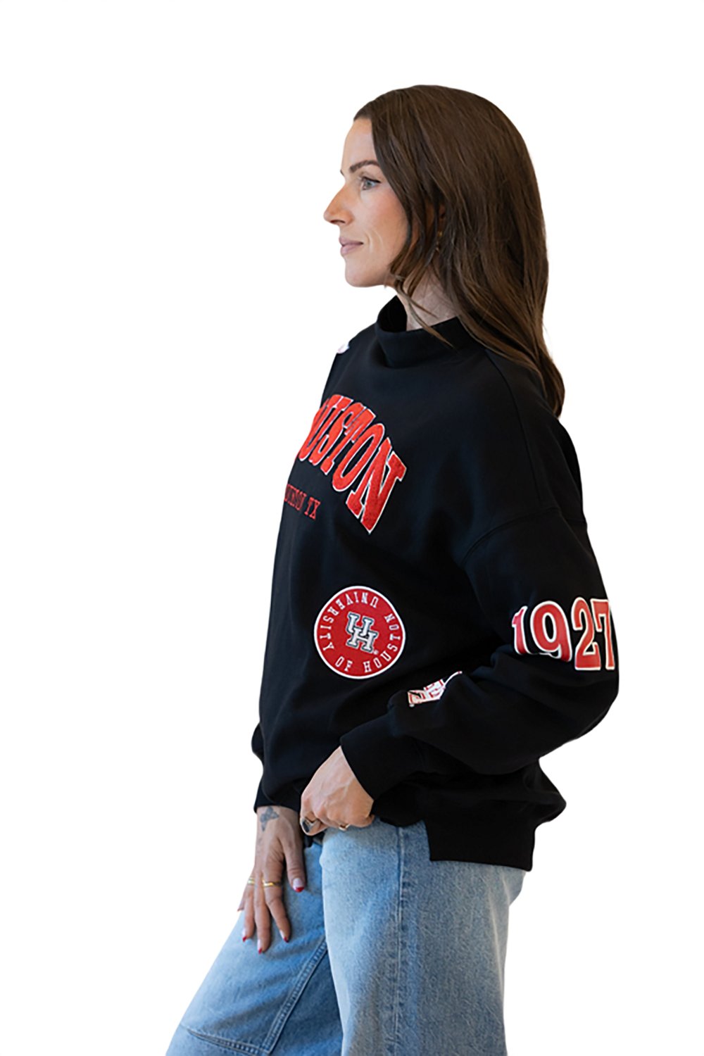 Gameday Social Women’s University of Houston All Over Scatter Long Sleeve Crew - view number 2