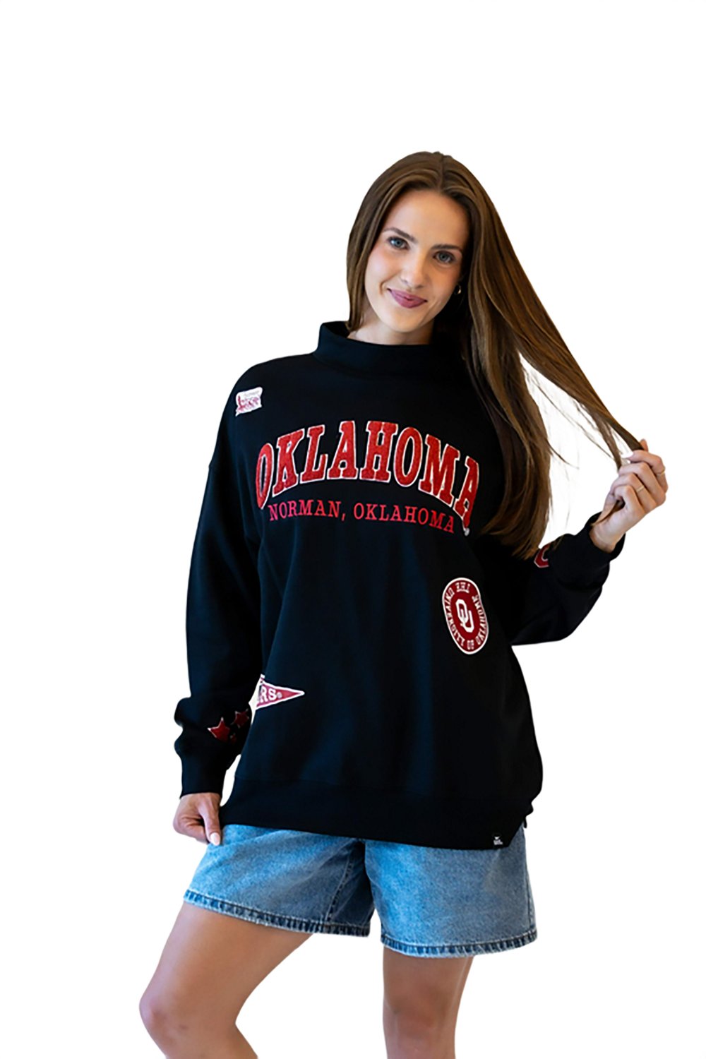 Gameday Social Women’s University of Oklahoma All Over Scatter Long Sleeve Crew