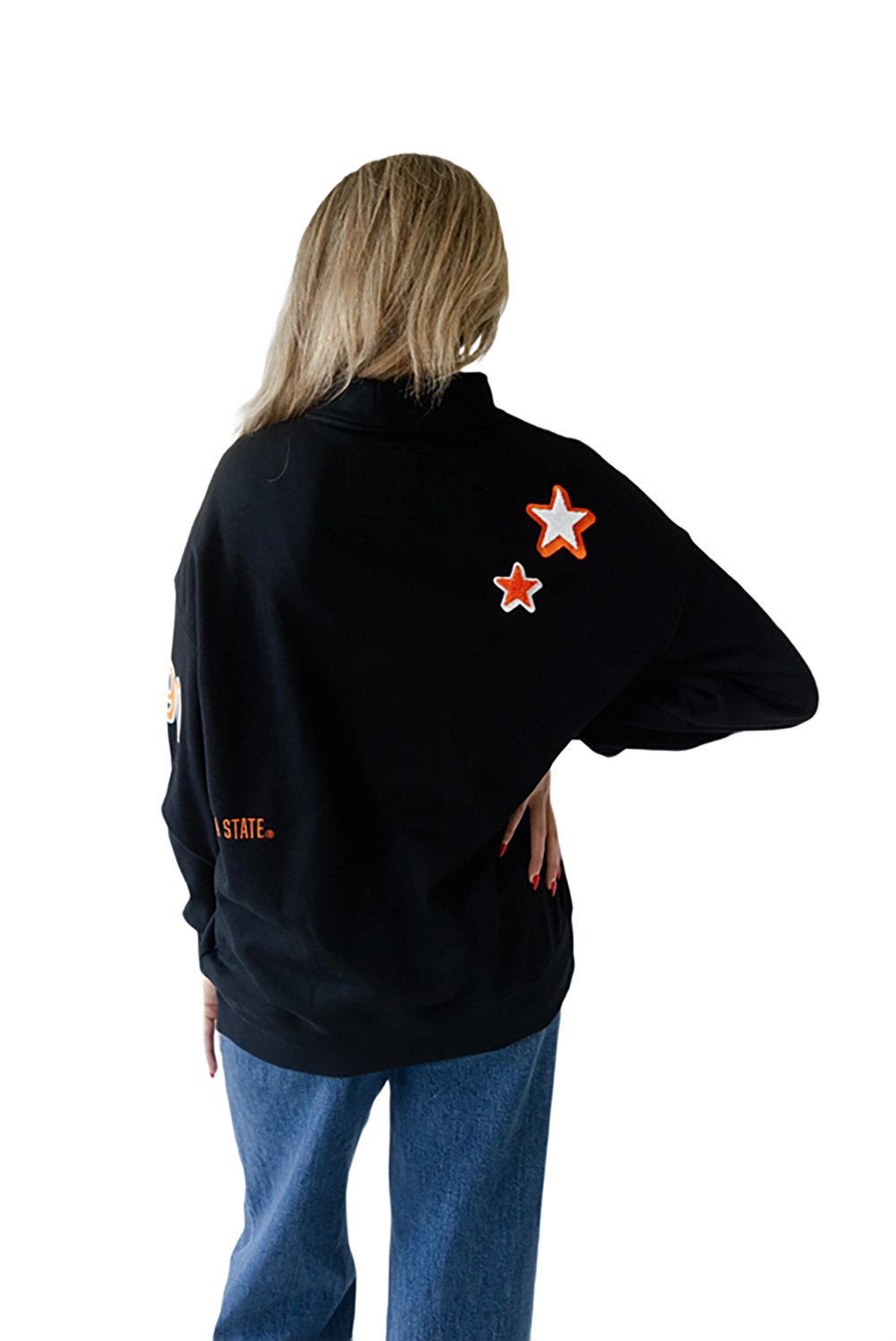Gameday Social Women’s Oklahoma State University All Over Scatter Long Sleeve Crew - view number 3