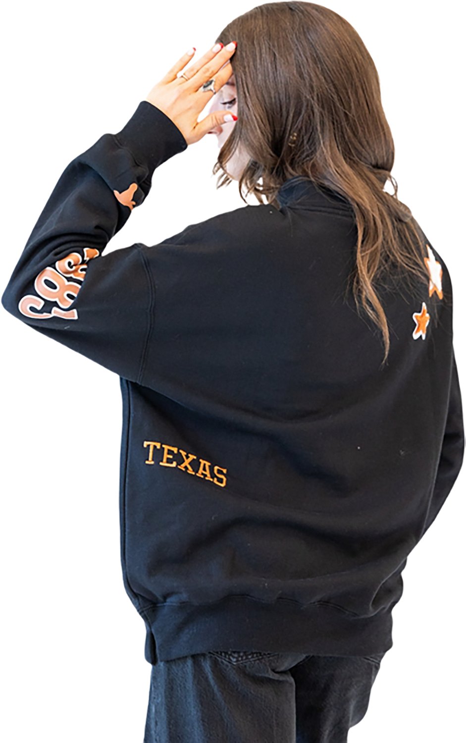 Gameday Social Women's Texas Longhorns All Over Scatter Sweatshirt - view number 3