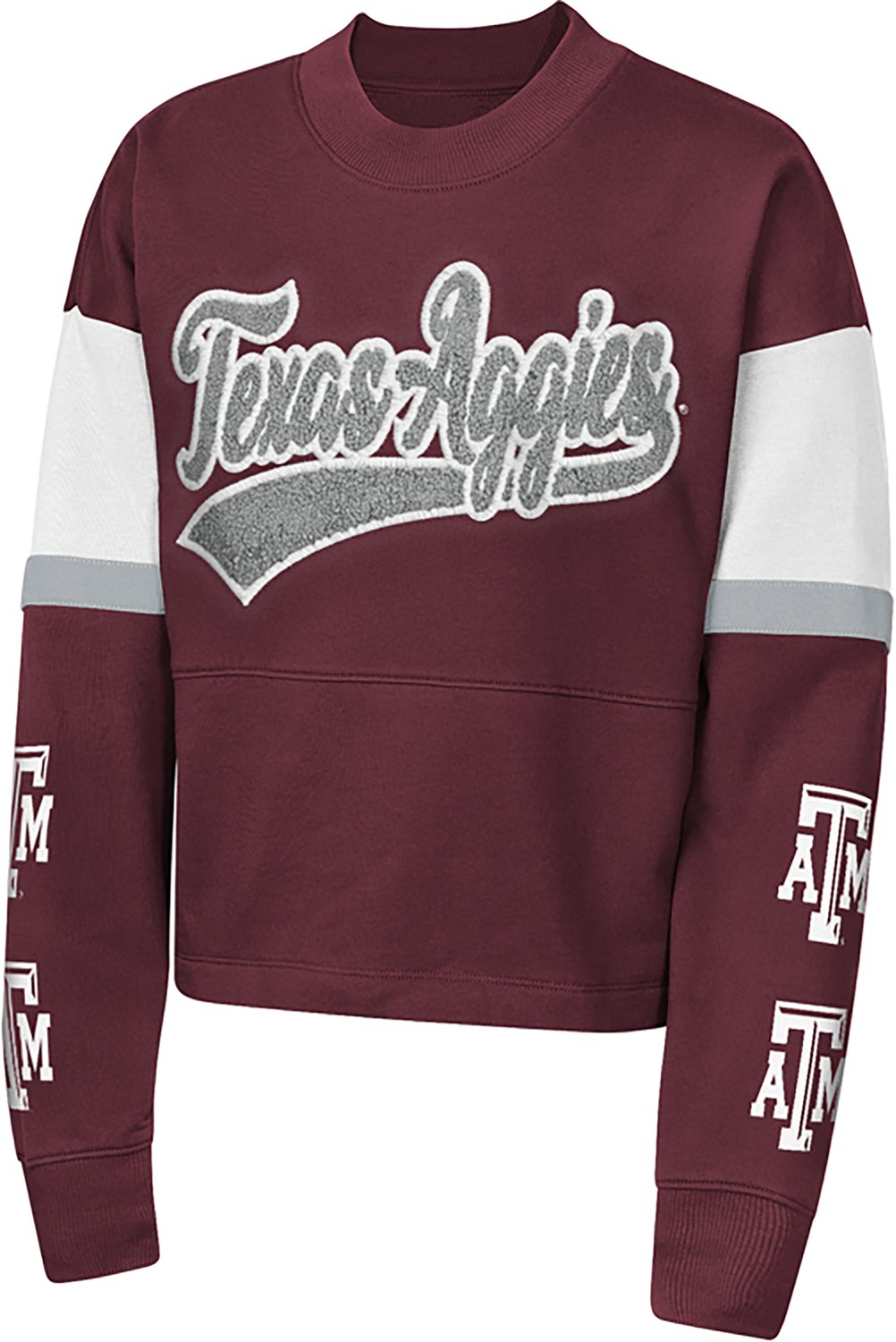Outerstuff Girls' Texas A&M University Formation Mixed Media Sweatshirt ...