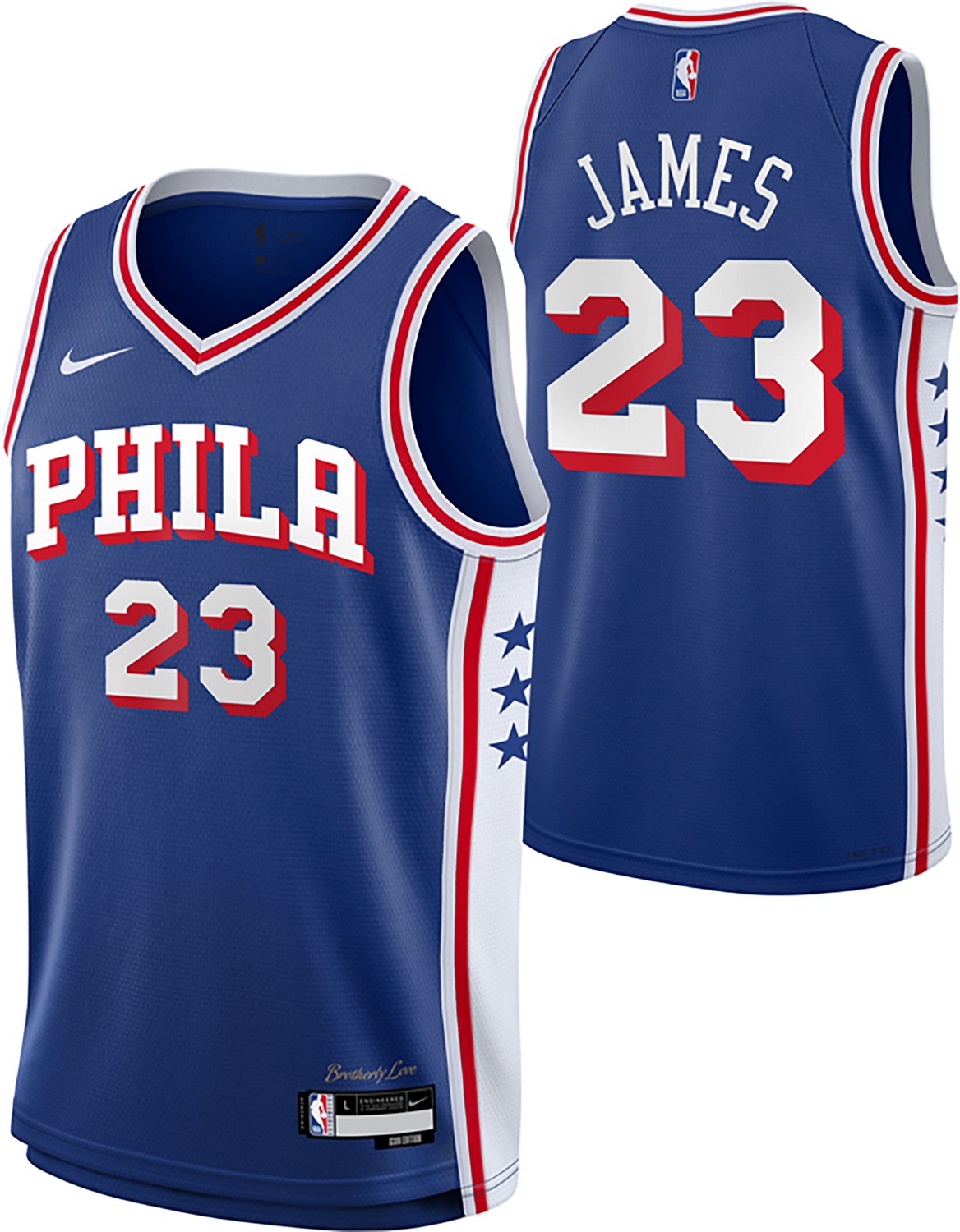 Nike Kids' LeBron James Philadelphia 76ers Icon Swingman Jersey - view number 3