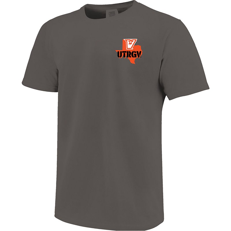 Image One Men's The University of Texas Rio Grande Valley Pointing Mascot Stencil T-shirt
