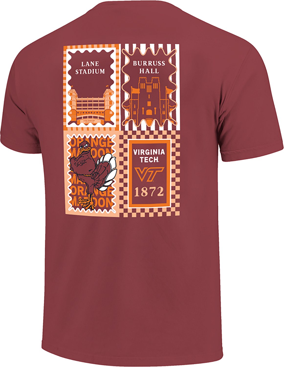 Image One Men's Virginia Tech Pattern Campus Squares T-shirt - view number 2