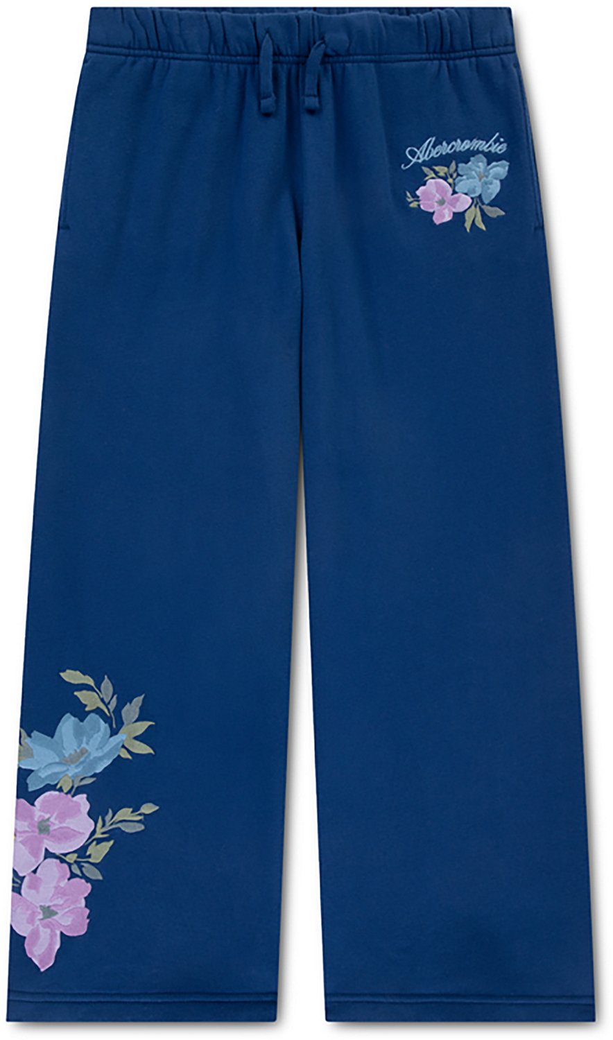 Abercrombie & Fitch Girls' Floral Low Rise Baggy Fleece Plants