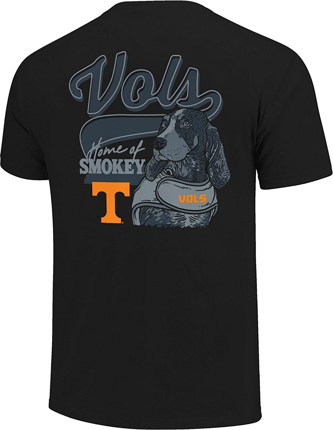 Image One Men's Tennessee Volunteers Blackout Football Statue T-Shirt - view number 2