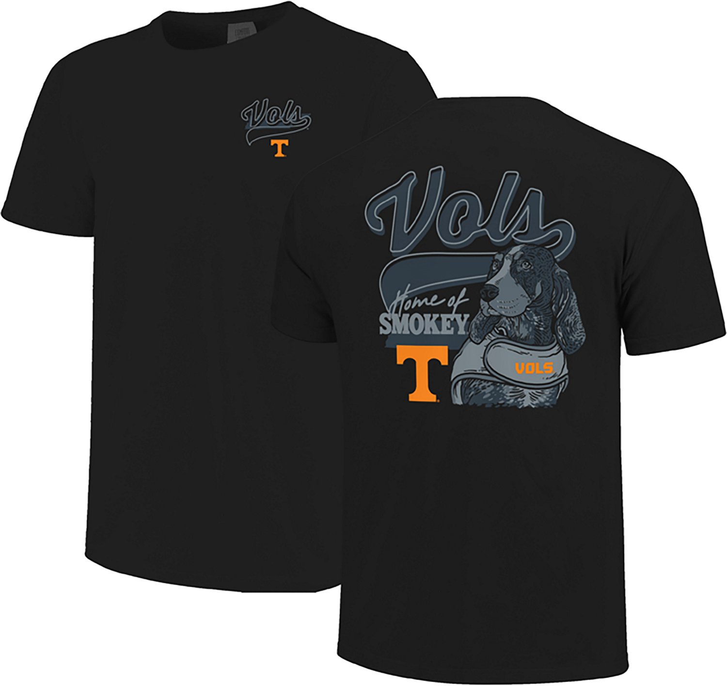 Image One Men's Tennessee Volunteers Blackout Football Statue T-Shirt - view number 3