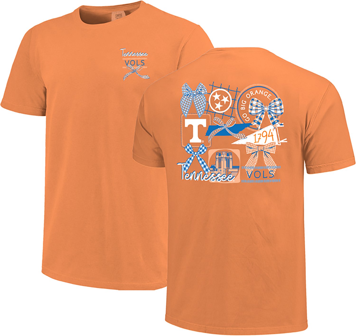 Image One Women's Tennessee Volunteers Gingham Bows T-Shirt - view number 3