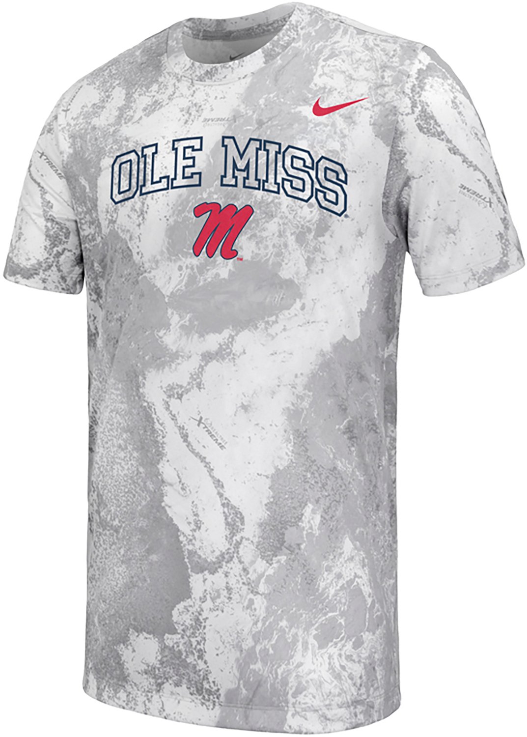 Nike Men's Ole Miss School Arch Real Tree XM Legend Graphic Short Sleeve T-shirt