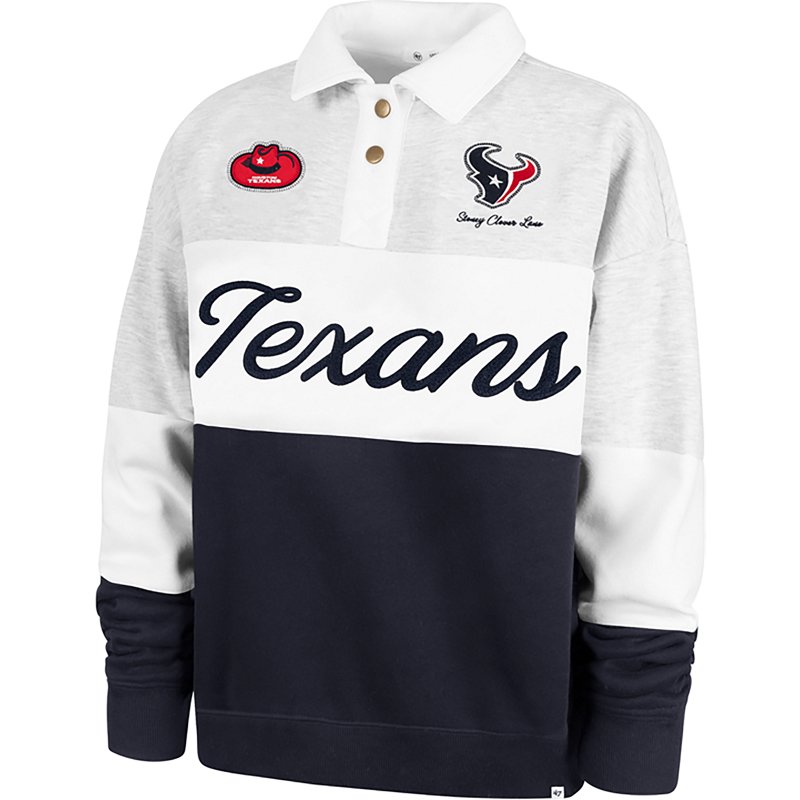 '47 Women's Houston Texans Stoney Clover Rugby Sweatshirt