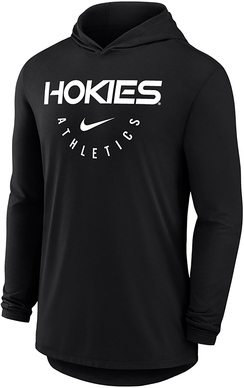 Nike Men's Virginia Tech School Script Coaches Collection Dri-FIT Long Sleeve Hoodie T-shirt