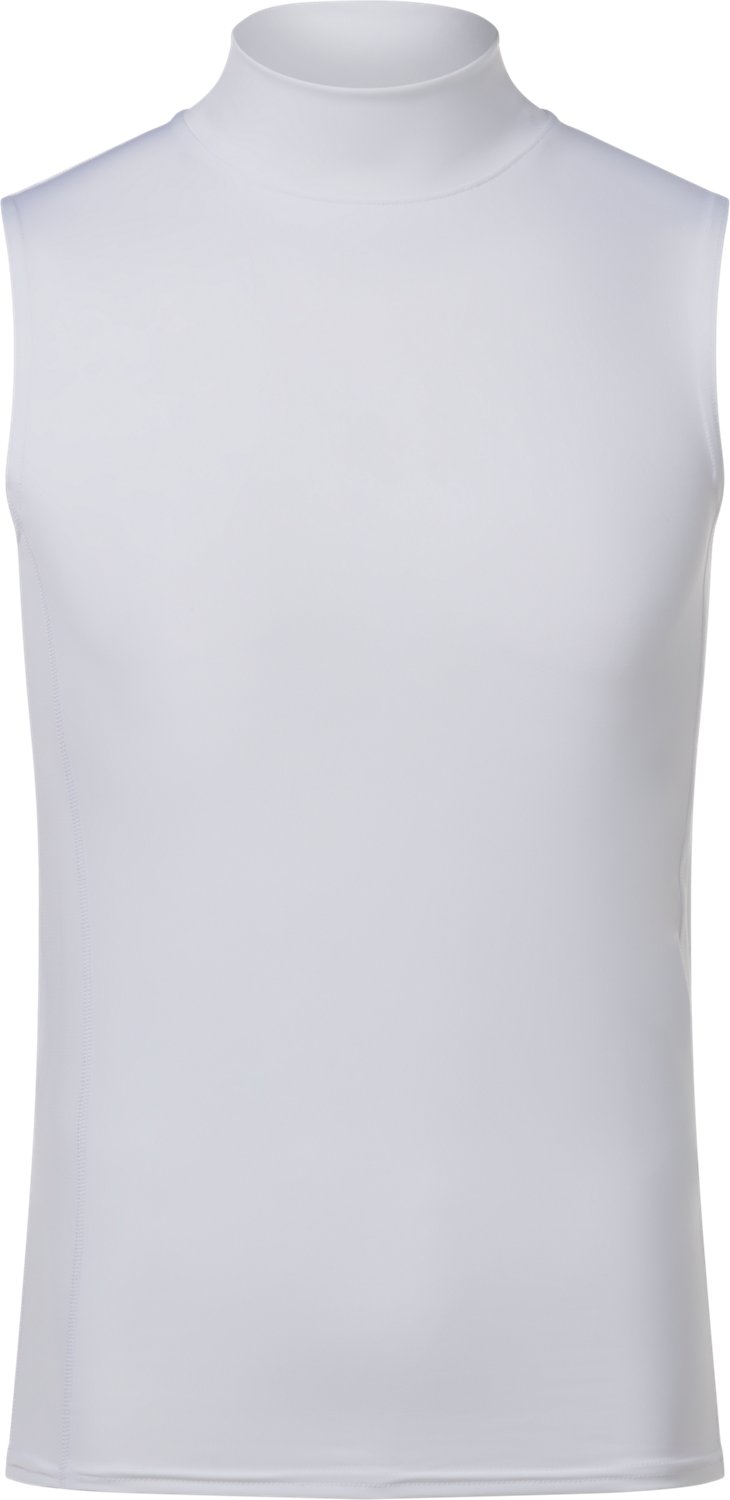 BCG Men's Compression Mesh Mock Neck Sleeveless Top