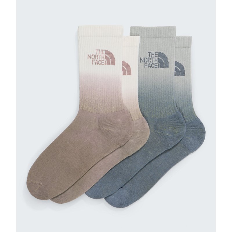 The North Face Everyday Crew Sock Dip Dye—2P (Size: Medium): Garnet/Cumulus Cloud