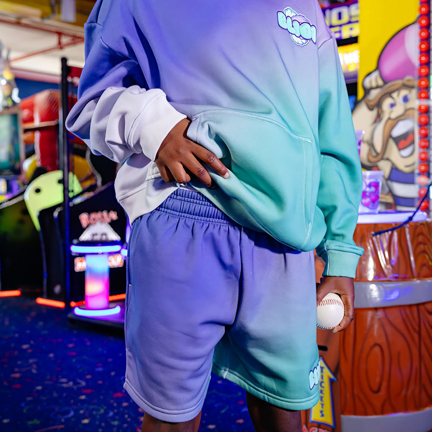 Baseball Lifestyle 101 Youths' Cotton Candy Sweatshorts - view number 3