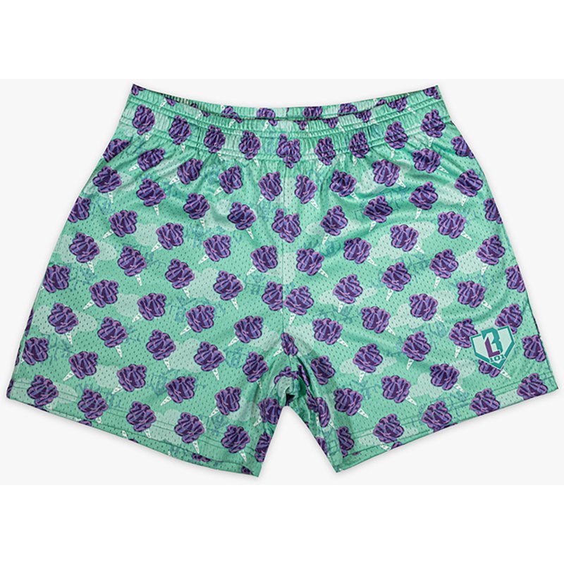 Baseball Lifestyle 101 Boys' 5â Cotton Candy Shorts, Men's, Medium, Galaxy Grape
