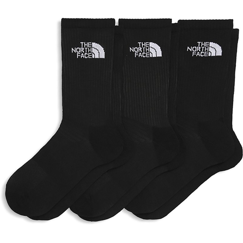 The North Face Multisport Cush Crew Sock—3P (Size: Medium): Black