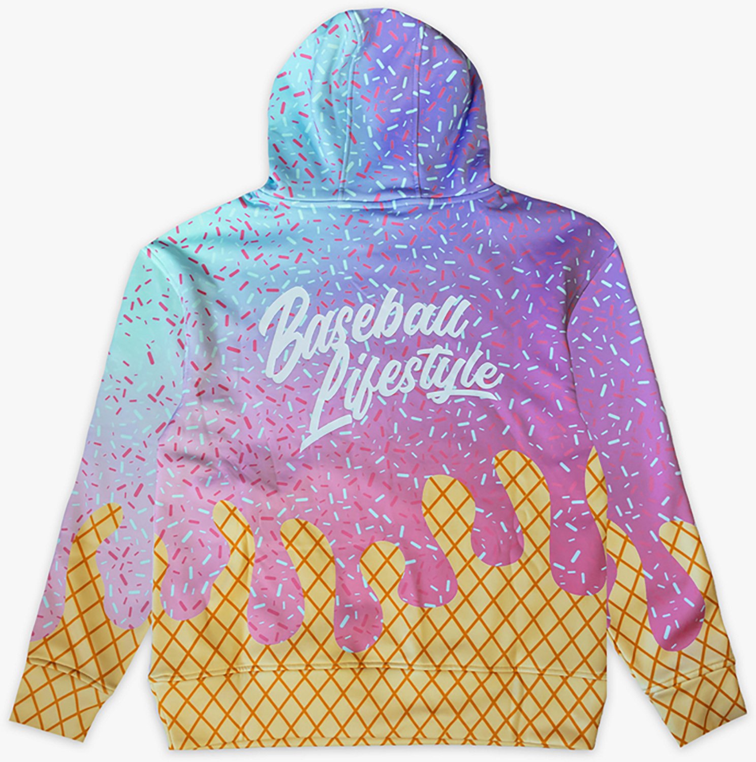 Baseball Lifestyle 101 Adult Ice Cream Hoodie - view number 2