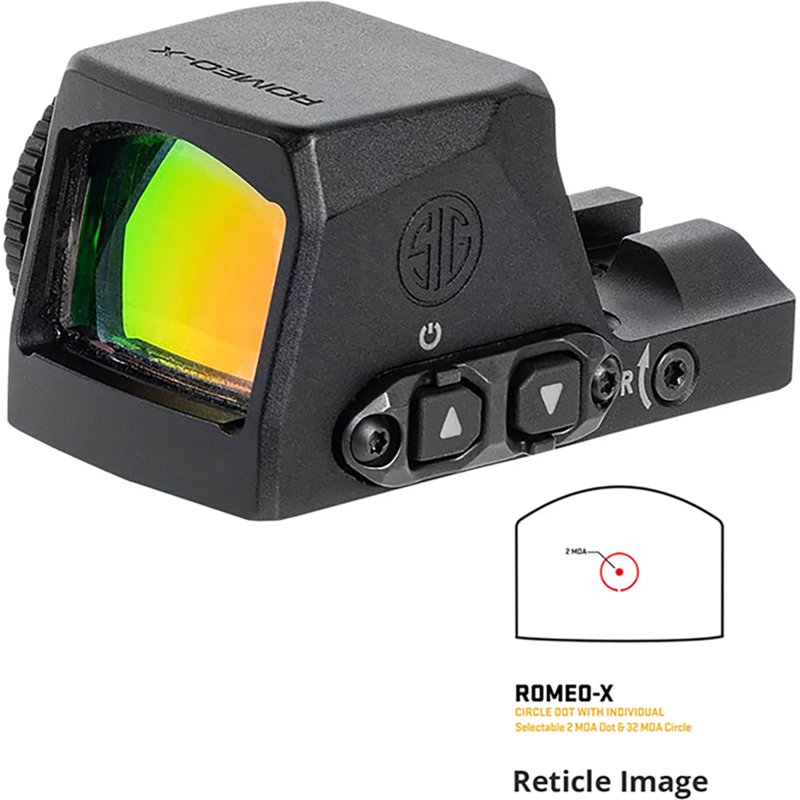 Sig Sauer ROMEO-X Pro 2 MOA Red Circle Dot Reflex Sight SORX1000