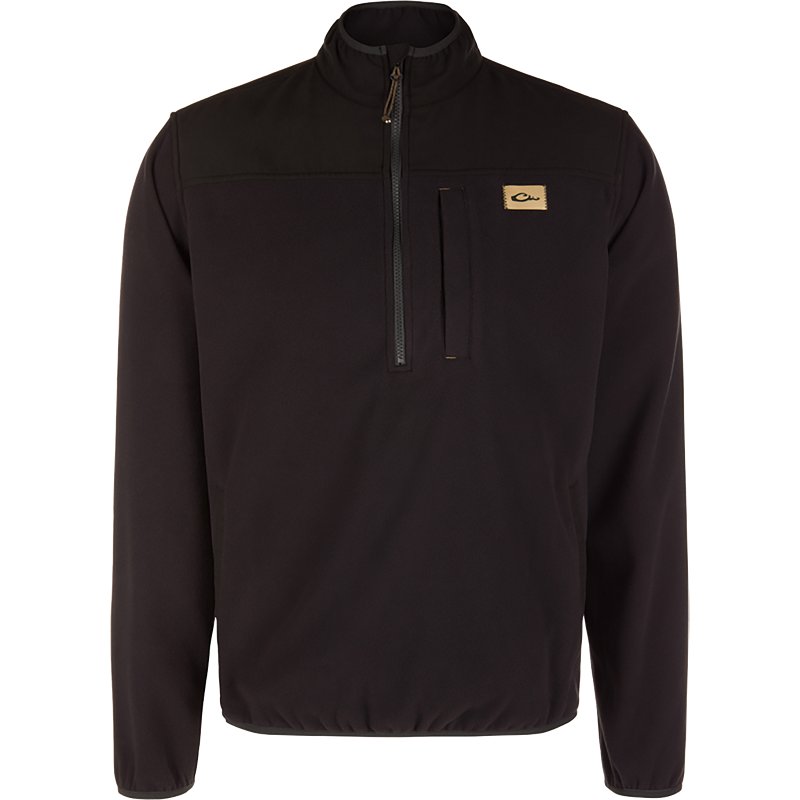 DRAKE Camp Fleece 1/4 Zip Over Under, Color: Black, Size:M (DS0125-BLK-2)
