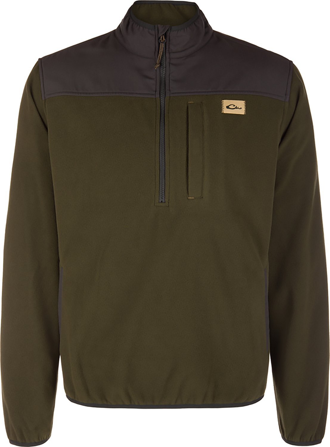 Drake Men's Over Under Solid Camp Fleece 1/4 Zip