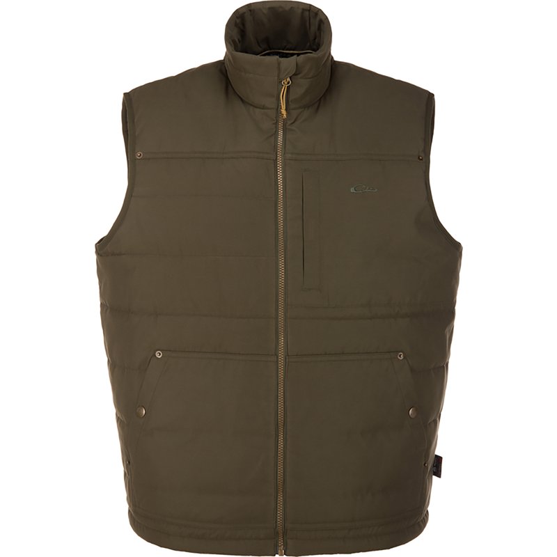 DRAKE Delta Featherless Down Vest, Color: Forest Night Olive, Size:M (DS0103-FNO-2)