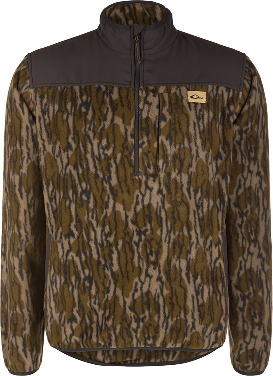 Drake Men's Over Under Camo Camp Fleece 1/4 Zip | Academy