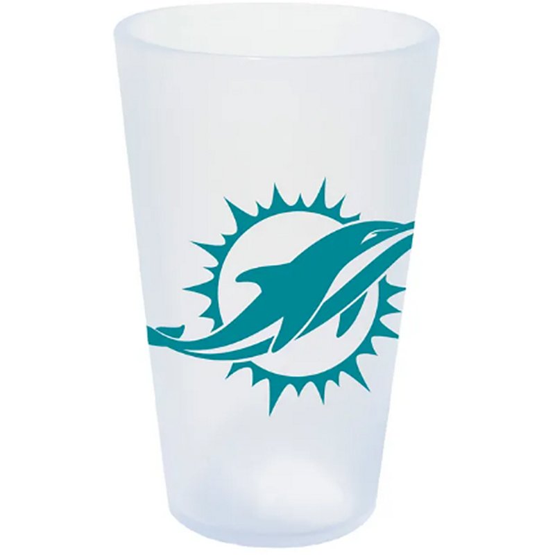 WinCraft Miami Dolphins 16 oz Icicle Silicone Pint Glass