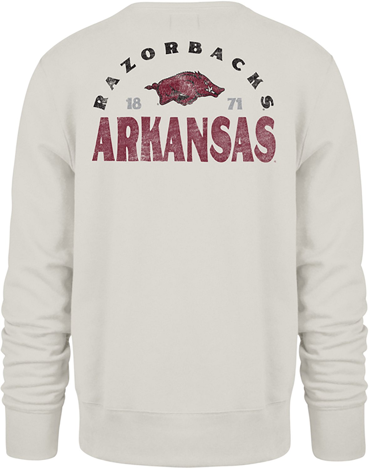 '47 Men's Arkansas Arcitext Headline Long Sleeve Crew Neck Sweatshirt - view number 2
