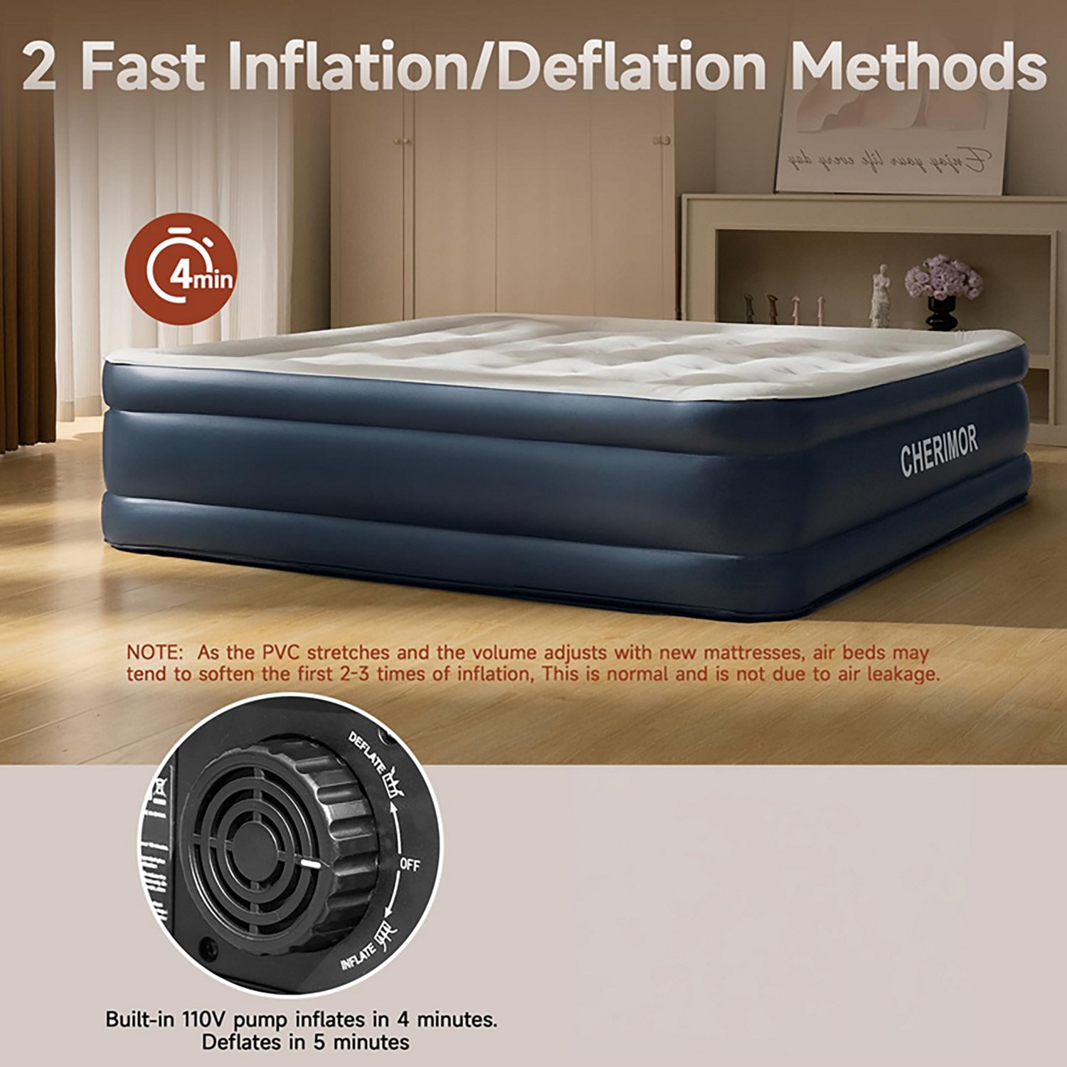 Cherimor 18 in. King Airbed with Built‑In Pump - view number 8