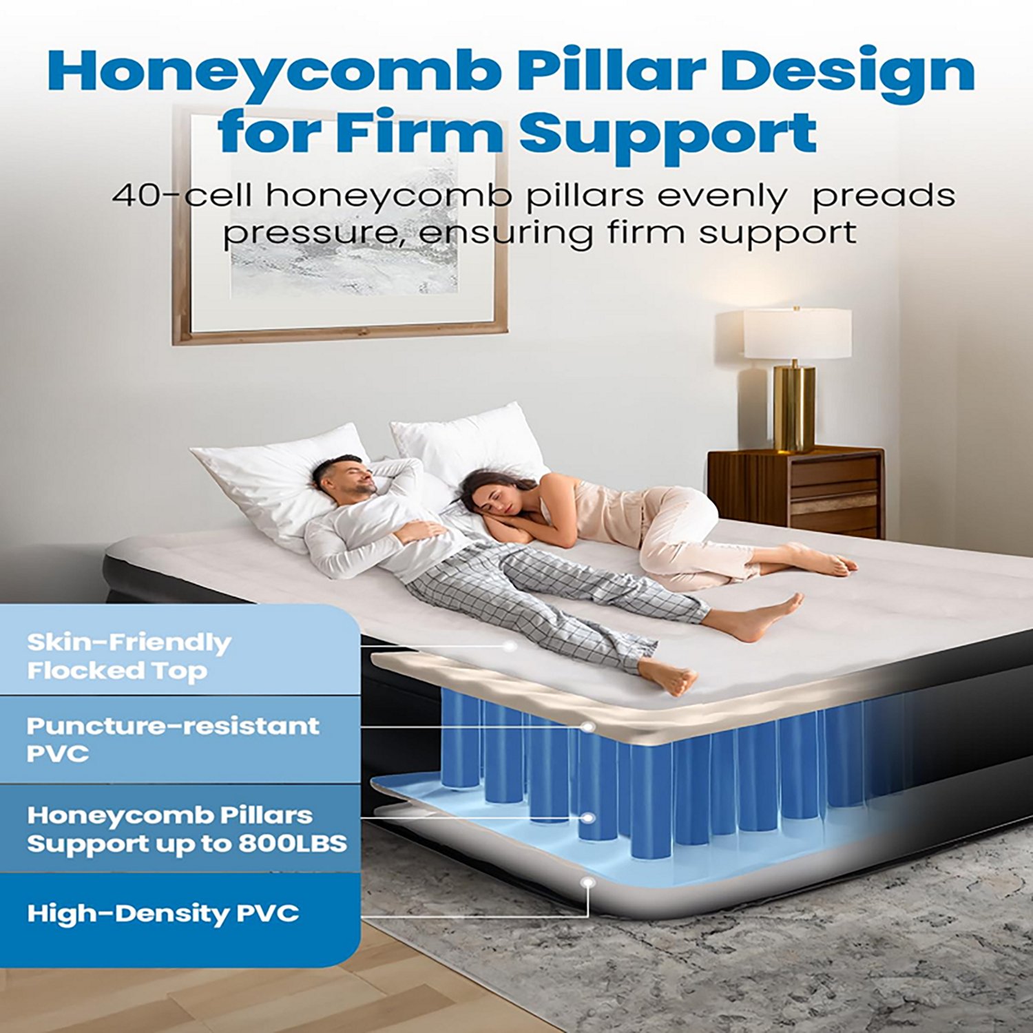 Cherimor 18 in. Queen Airbed with Built‑In Pump - view number 5
