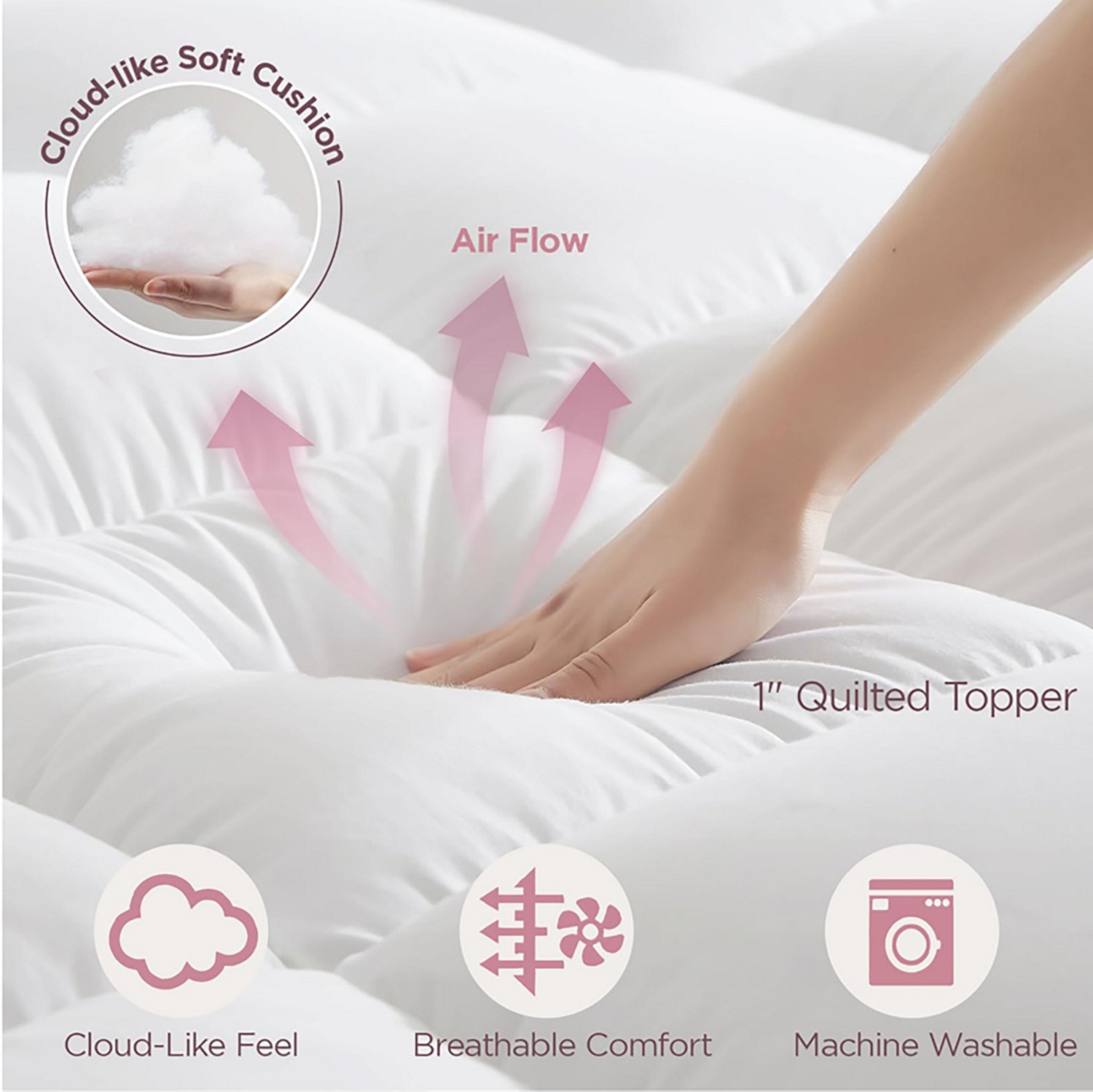 Cherimor 20 in. Series Queen Airbed with Built‑In Pump and Quilted Topper - view number 4