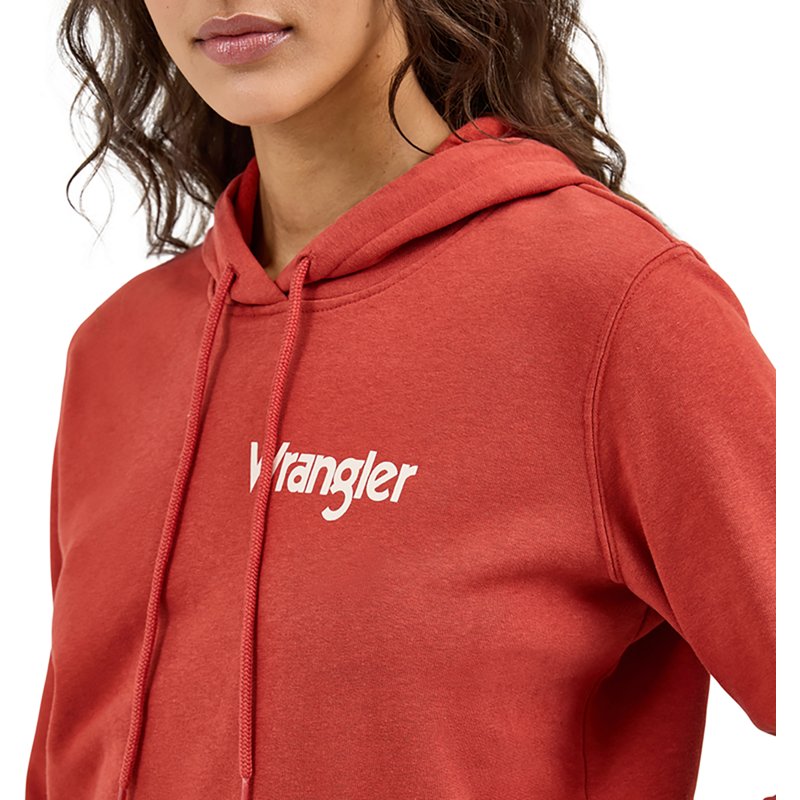 Women's Wrangler Classic Logo Hoodie in Rust