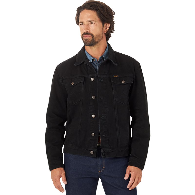 Wrangler® Cowboy Cut® Unlined Denim Jacket in Shadow Black