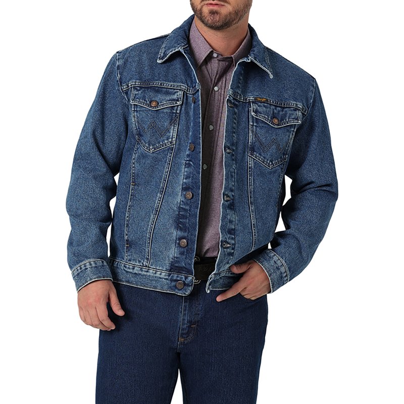 Wrangler® Cowboy Cut® Unlined Denim Jacket in Stonewash