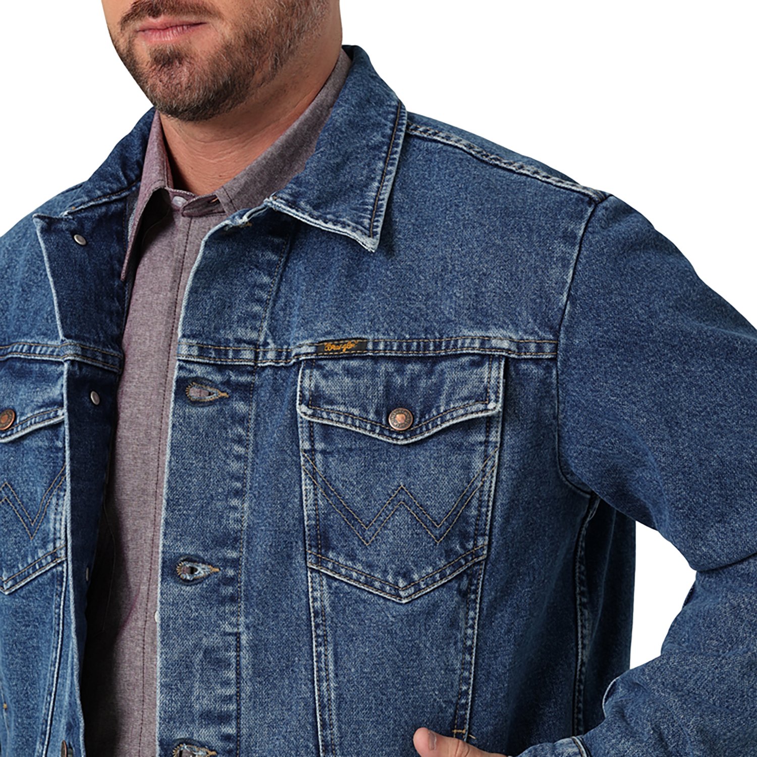 Wrangler Men's Cowboy Cut Unlined Denim Jacket - view number 5