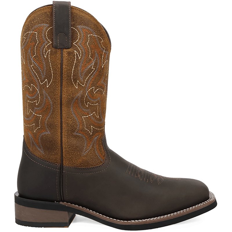Laredo Chisholm Square Toe Pull On Cowboy Boots