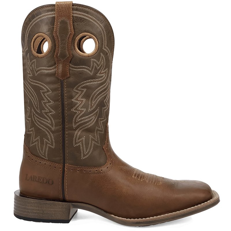 Laredo Atkins Square Toe Pull On Cowboy Boots