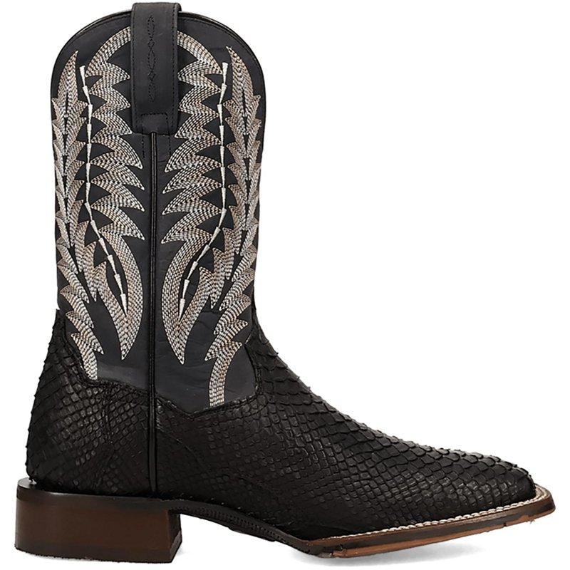 Dan Post Boots Midnight Reign Python Square Toe Pull On Cowboy Boots