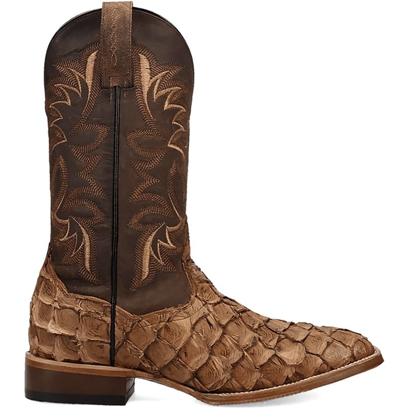 Dan Post Boots Marc Pirarucu Square Toe Pull On Cowboy Boots