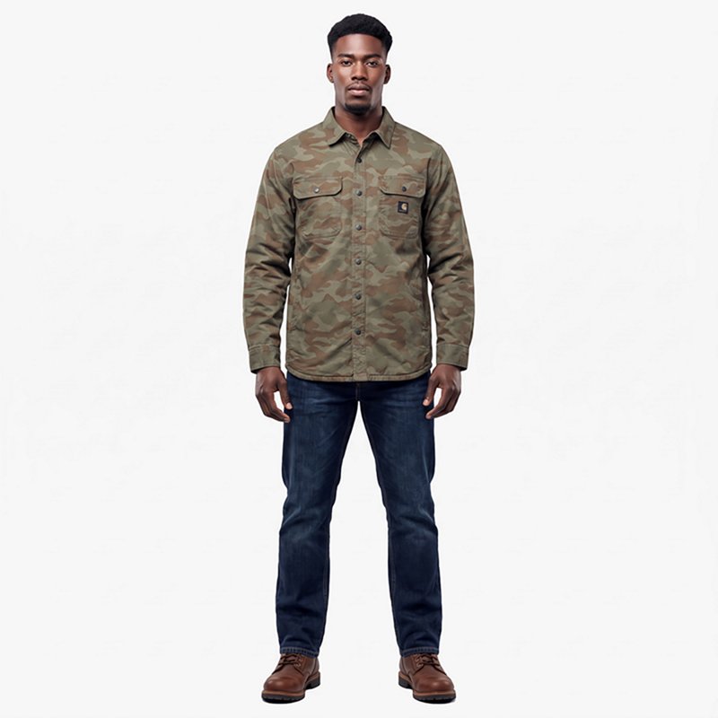 Carhartt Men's Windham Shirt Jac | Army Green Camo | Small