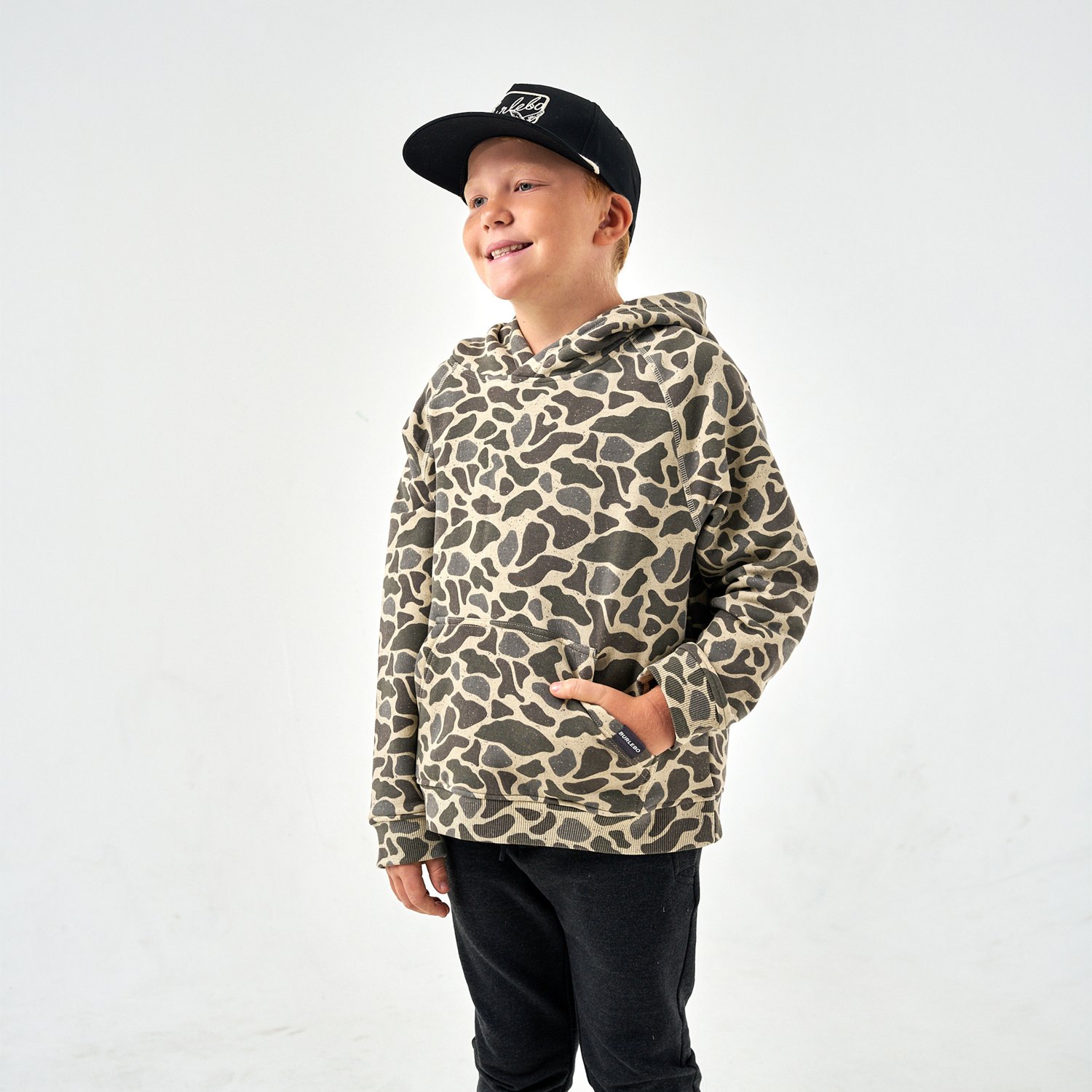 Burlebo Boys' Classic Deer Camo Hoodie