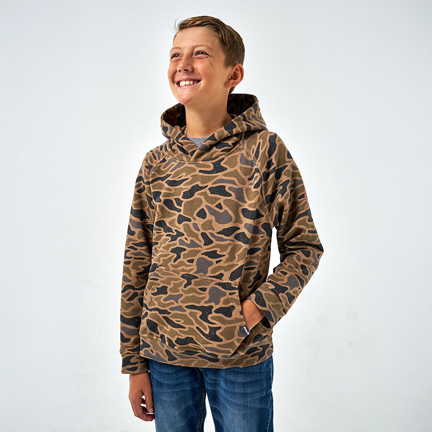 Burlebo Boys' Gauge Camo Hoodie