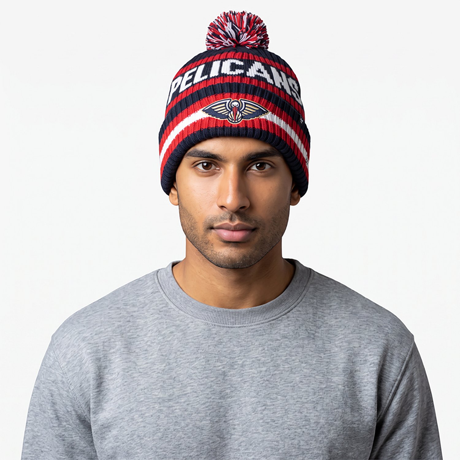 '47 New Orleans Pelicans Bering Cuffed Knit Hat with Pom - view number 2