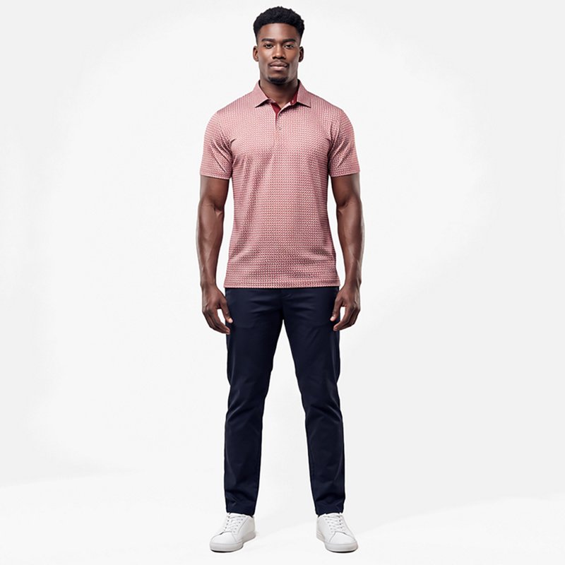 Swannies Men's Tanner Golf Polo, Medium, Maroon