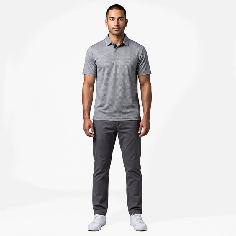 Swannies Men's Tanner Golf Polo, Medium, Glacier