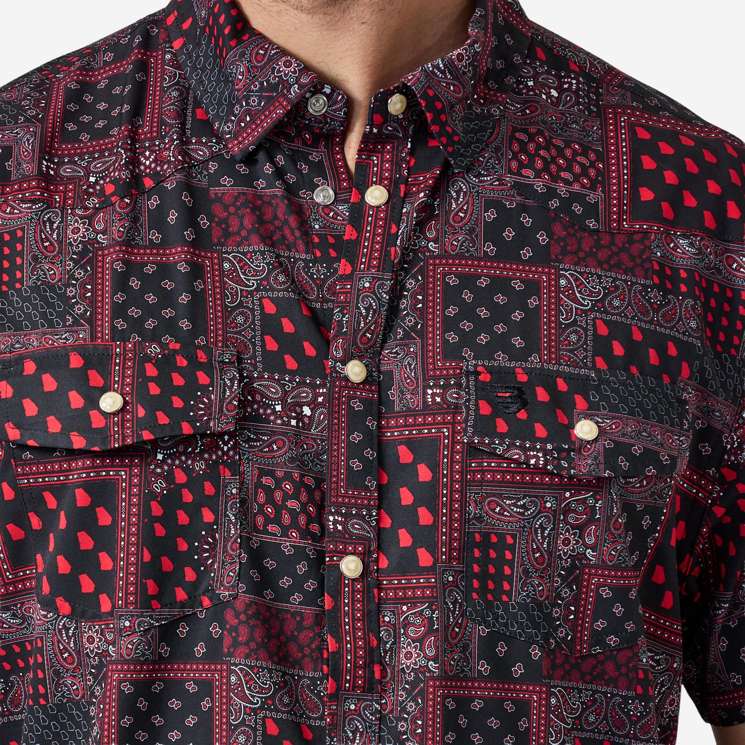 Burlebo Men's Georgia Performance Short Sleeve Western Shirt - view number 3