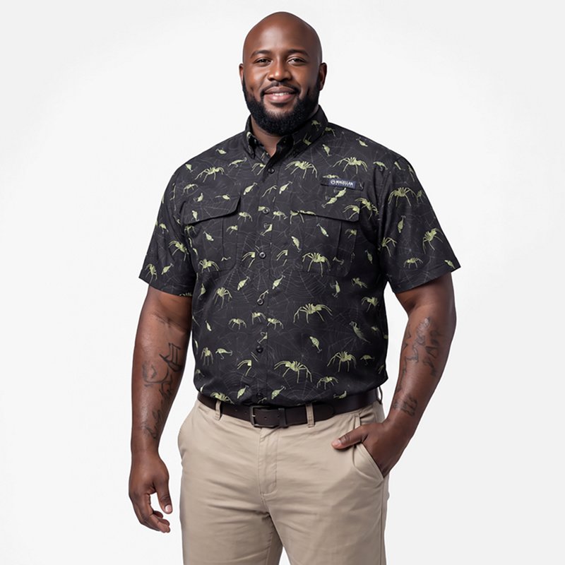 Magellan Outdoors Men's Laguna Madre Halloween Short Sleeve Fishing Shirt