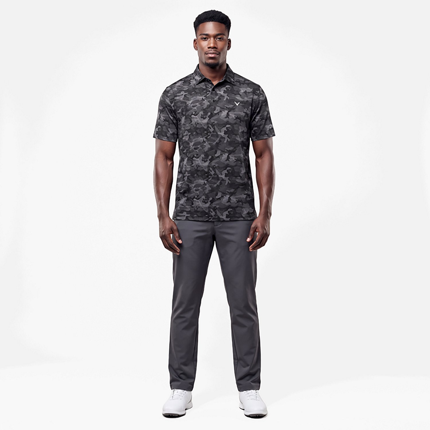 Callaway Men's Textured Camo Print Golf Polo