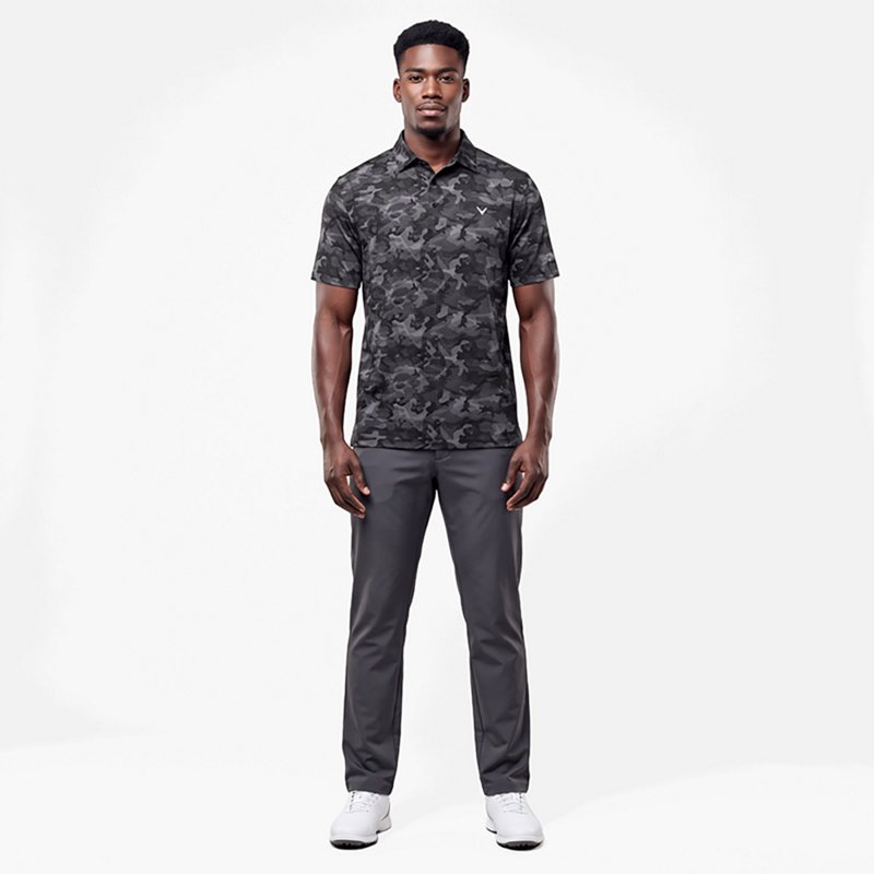 Callaway Men's Textured Camo Print Golf Polo